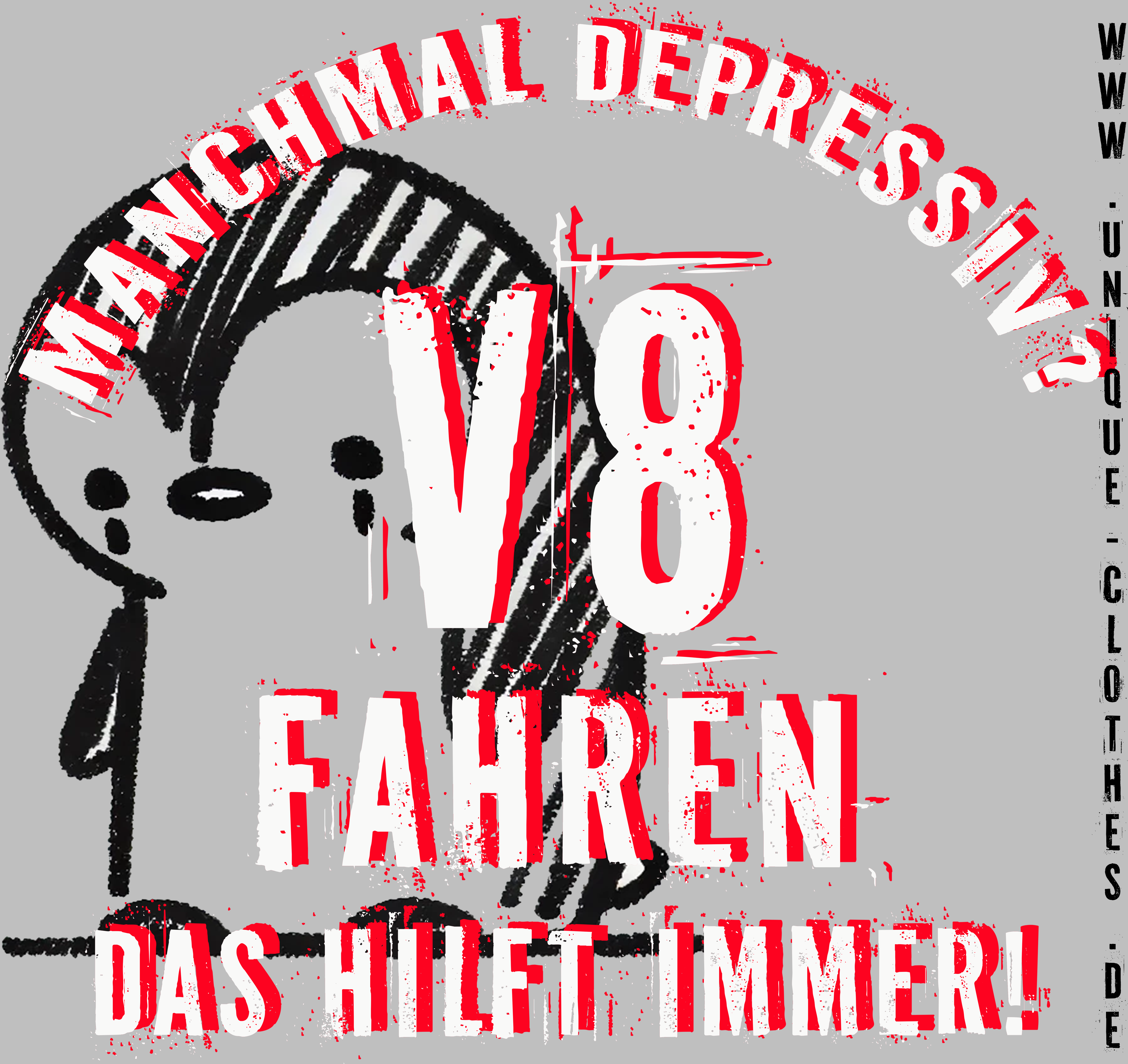 Depressiv V8 Weiß